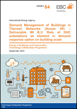 Deliverable WI B.3: Role of DHC substations as element in demand response option on building scale